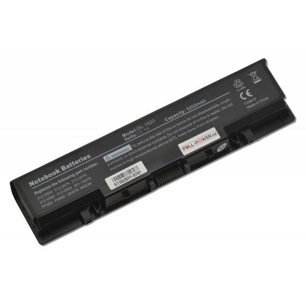 Batterie für Notebook Dell Inspiron 1521 5200mAh Li-Ion 10,8V SAMSUNG-Zellen