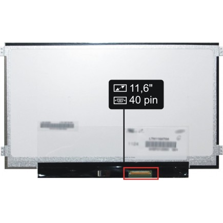Laptop Bildschirm IBM Lenovo ThinkPad 11E 20DA000VUS LCD Display 11,6“ 40Pin HD LED Slim - Glänzend