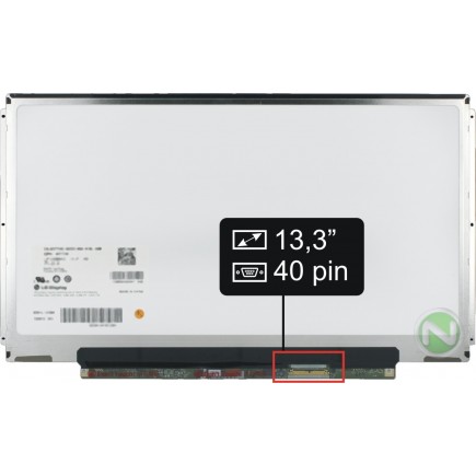 Laptop Bildschirm Slim LB LCD Display 13,3“ 40Pin HD+ LED - Glänzend