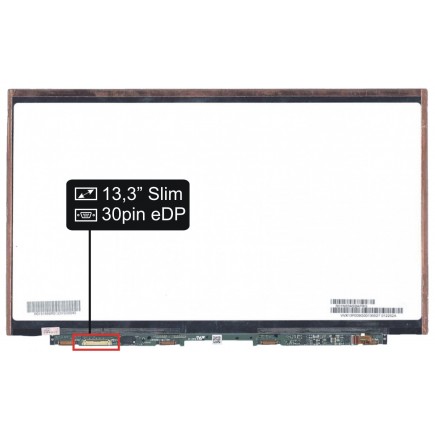 Laptop Bildschirm Slim Fit LCD Display 13,3“ LED 30Pin eDP FHD - Glänzend