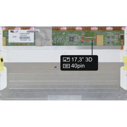 Laptop Bildschirm Asus G750JX-CV040H LCD Display 17,3“ 40Pin Full HD LED 3D - Glänzend