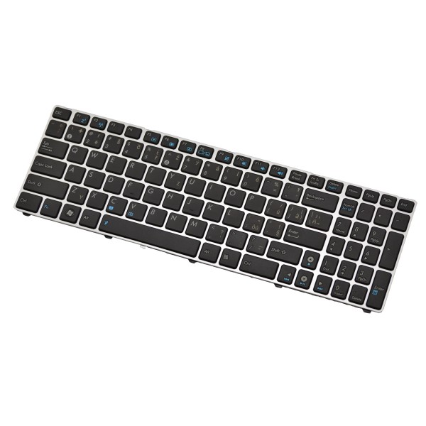 ASUS N53TK Laptop Tastatur, CZ/SK schwarz silberner Rahmen