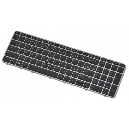 HP ZBook 15U G3 Laptop Tastatur, CZ/SK hinterleuchteter silberner Rahmen