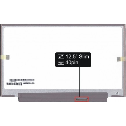 Laptop Bildschirm LP125WH2(TL)(D1) Kompatibilní LCD Display 12,5" LED 40pin Slim - Matt