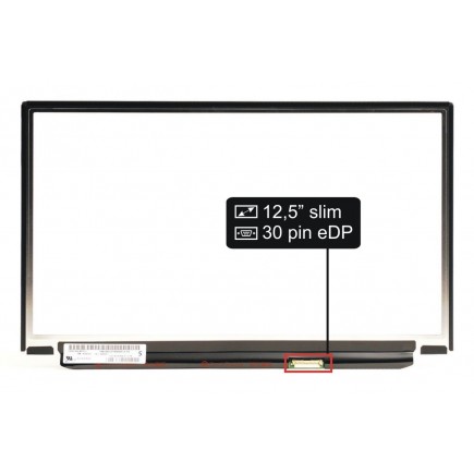 Laptop Bildschirm LP125WH2(TP)(F1) Kompatibilní LCD Display 12,5“ 30pin eDP HD LED Slim - Matt