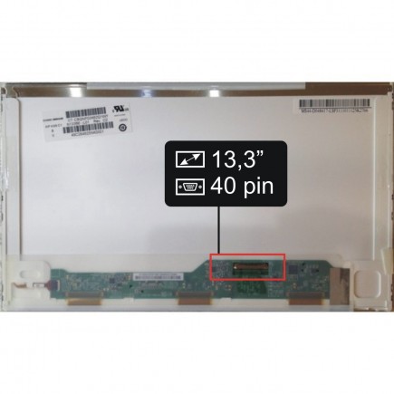 Laptop Bildschirm LP133WH1-TLA3 Kompatibilní LCD Display 13,3“ 40pin HD LED - Matt