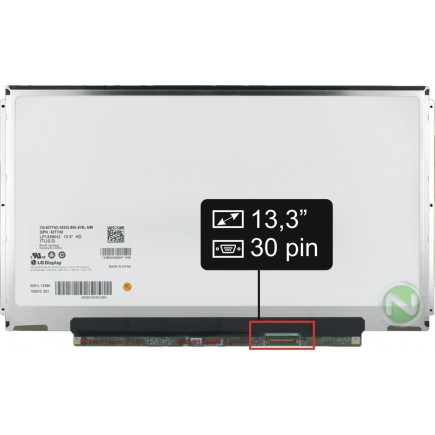Laptop Bildschirm B133XTN01.6 HW1A Kompatibilní LCD Display 13,3" HD Slim LED 30pin eDP - Matt