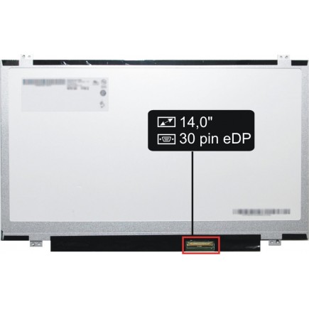 Laptop Bildschirm LP140WF1-SPB1 Kompatibilní LCD Display 14“ 30Pin eDP FullHD LED SlimTB IPS - Matt