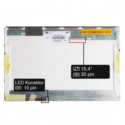 Laptop Bildschirm B154EW09 V.3 Kompatibilní LCD Display 15,4“ 30pin WXGA LED - Matt