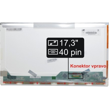 Laptop Bildschirm Kompatibilní LP173WD1 (TL) (C2) LP173WD1 LC2-T LCD Display 17,3“ 40pin HD+ LED - Matt