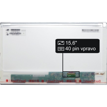 Laptop Bildschirm B156XW02 V.0 H W: 0A Kompatibilní LCD Display 15,6“ 40Pin rechts HD LED - Matt