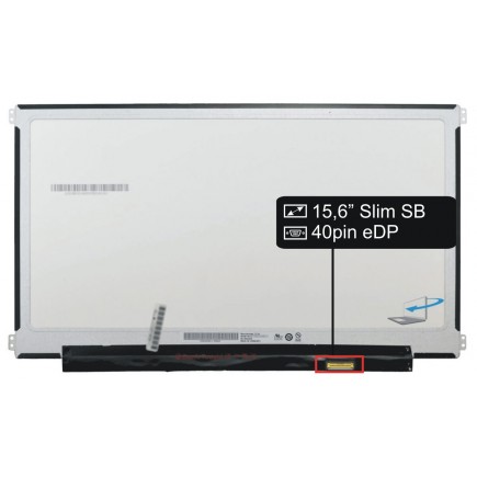 Laptop Bildschirm B156ZAN02.0 Kompatibilní LCD Display 15,6" 4K UHD LED 40 pin eDP SLIM SB - Matt