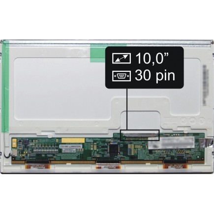 Laptop Bildschirm Asus Eee Pc 1000H LCD Display 10,0“ 30pin WSVGA LED - Glänzend