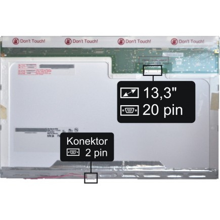 Laptop Bildschirm Sharp LQ133K1LH5 C Comp. 20pin LCD Display 13,3“ 20Pin WXGA CCFL - Glänzend