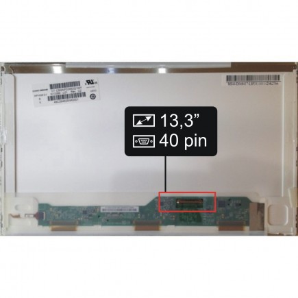 Laptop Bildschirm LP133WH1-TLA3 LCD Display 13,3“ 40pin HD LED - Glänzend