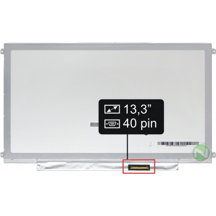 Laptop Bildschirm LP133WH2 - TLA3 A4 LCD Display 13,3“ 40Pin HD LED - Glänzend
