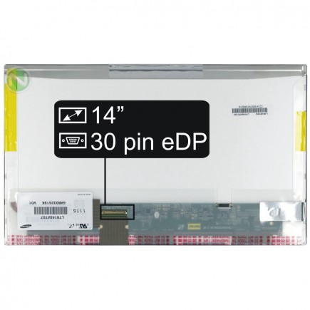 Laptop Bildschirm B140RW01 V.2 LCD Display 14" HD+ LED 30 pin eDP - Glänzend