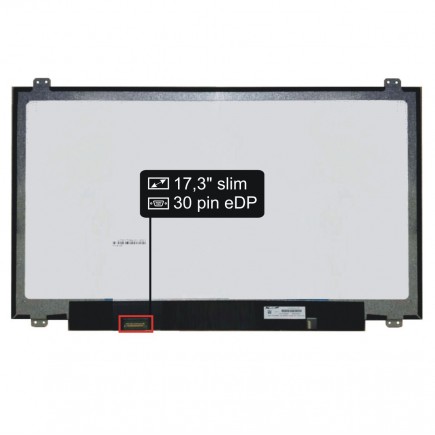 Laptop Bildschirm HP Compaq HP 17-BY2000UR LCD Display 17,3“ 30Pin eDP Full HD LED Slim IPS - Glänzend