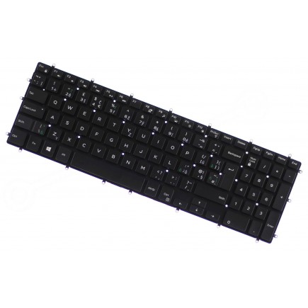 Dell kompatibilní 09J9KG Laptop Tastatur, CZ / SK Schwarze, Hintergrundbeleuchtete 