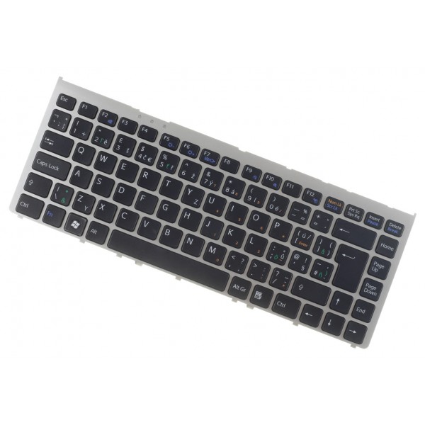 SONY 9J.N0U82.10 Laptop Tastatur, Silberrahmen CZ/SK
