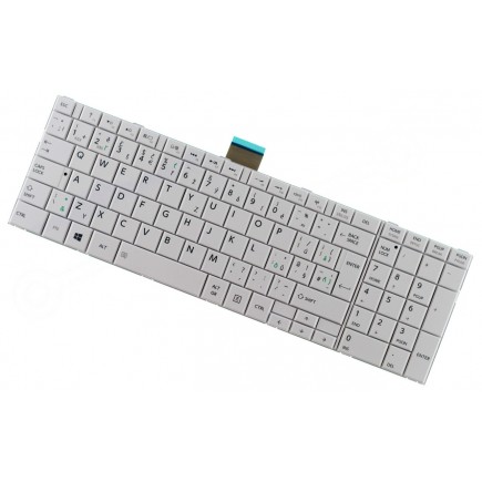 Toshiba Satellite c855-15q Laptop Tastatur, mit Rahmen CZ/SK Weiß