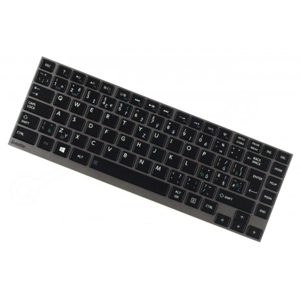 Toshiba Satellite Z830 Laptop Tastatur, CZ / SK Silberner Rahmen, hintergrundbeleuchtete Tastatur