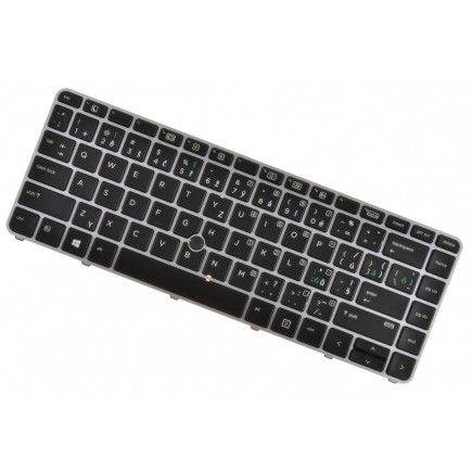 HP EliteBook 745 G3 Laptop Tastatur, CZ / SK Silber, Trackpoint