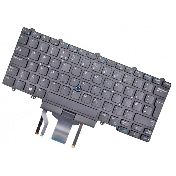 Dell kompatibilní 769G9 Laptop Tastatur, ohne Rahmen, Trackpoint, Hintergrundbeleuchtet UK