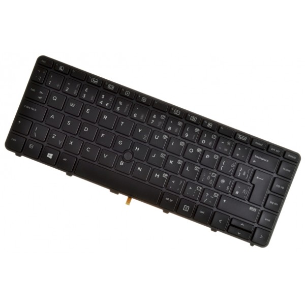 Kompatibilní HP 840801-032 Laptop Tastatur, CZ / SK Schwarze, Hintergrundbeleuchtet, Trackpoint