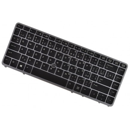 776475-031 Laptop Tastatur, CZ / SK Silberner Rahmen, hintergrundbeleuchtete Tastatur, Trackpoint