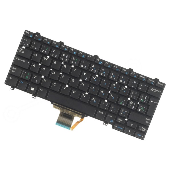 Dell Latitude E5270 Laptop Tastatur, tschechisch ohne Rahmen, Hintergrundbeleuchtete 