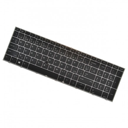 HP ZBook 15 G6 Laptop Tastatur, CZ/SK Grau, Mit Rahmen, Hintergrundbeleuchtete 