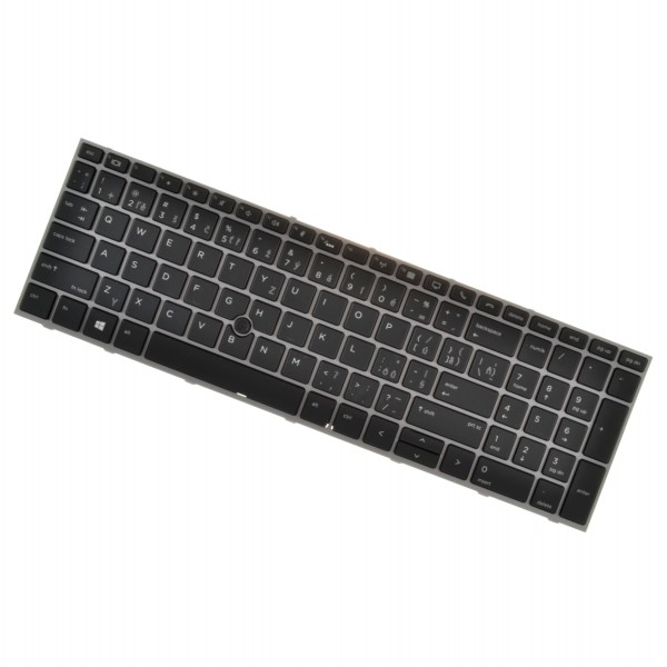 HP ZBook 15 G6 Laptop Tastatur, CZ/SK Grau, Mit Rahmen, Hintergrundbeleuchtete 