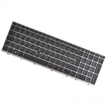 HP EliteBook 755 G5 Laptop Tastatur, CZ / SK Silber, Hintergrundbeleuchtete 