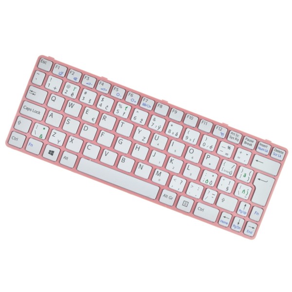 Sony Vaio sve11115fd Laptop Tastatur, mit Rahmen, Rosa CZ / SK