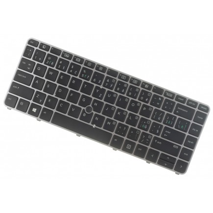HP EliteBook 745 G3 Laptop Tastatur, CZ / SK Silberner Rahmen, hintergrundbeleuchtete Tastatur, Trackpoint