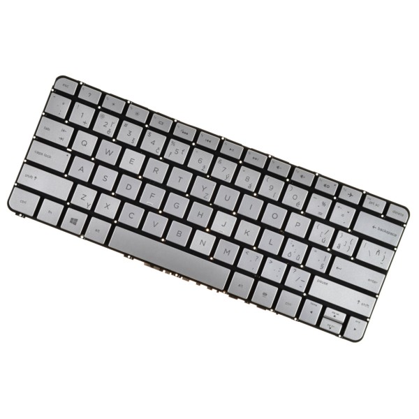 HP Spectre 13 Laptop Tastatur, CZ / SK Silber, ohne Rahmen, Hintergrundbeleuchtete 
