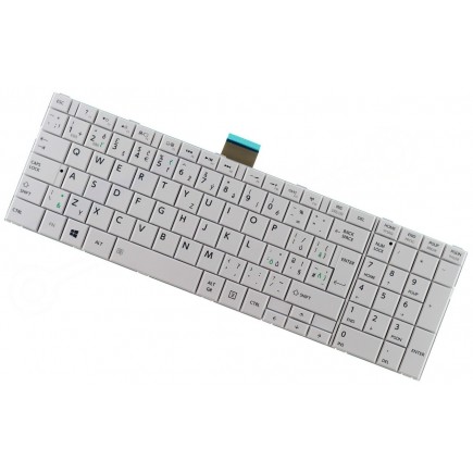Toshiba Satellite c855-s5308 Laptop Tastatur, mit Rahmen CZ/SK Weiß