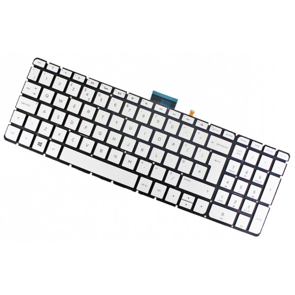 HP ENVY x360 m6-W102DX Laptop Tastatur, Silber, ohne Rahmen, Hintergrundbeleuchtete , UK