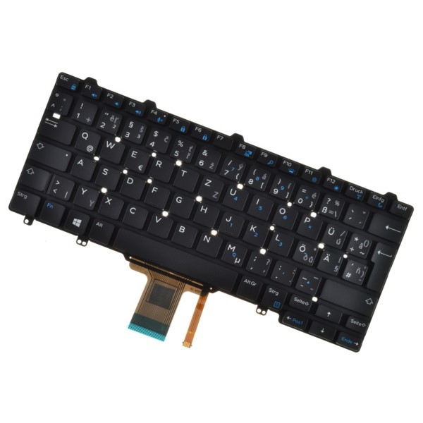 Dell Latitude E5270 Laptop Tastatur, CZ/DE ohne Rahmen, Hintergrundbeleuchtete 