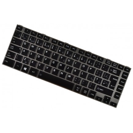 Toshiba Satellite P845T Laptop Tastatur, CZ / SK Silberner Rahmen, hintergrundbeleuchtete