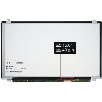 Laptop Bildschirm Kompatibilní LP156WH3(TL)(AA) LCD Display 15,6“ LCD 40pin HD LED SlimTB - Matt
