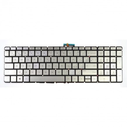 HP Pavilion 15-BC003UR Laptop Tastatur, CZ / SK Silber, ohne Rahmen, Hintergrundbeleuchtete 