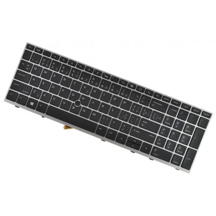HP ZBook 15u G5 Laptop Tastatur, CZ / SK Silberner Rahmen, hintergrundbeleuchtete Tastatur, Trackpoint