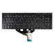 HP Omen 15-DC0030NS Laptop Tastatur, ohne Rahmen, schwarz CZ/SK, mit Hintergrundbeleuchtung