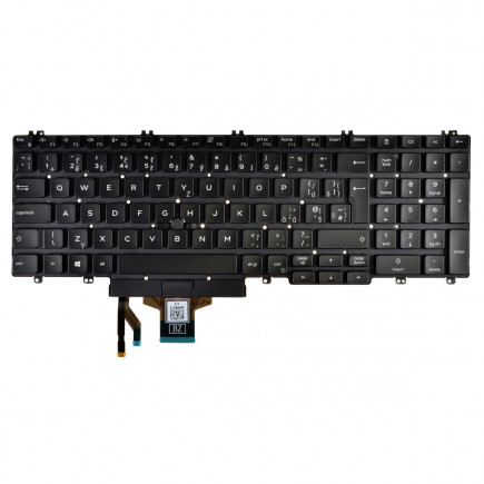 Dell Latitude 5511 Laptop Tastatur, ohne Rahmen, schwarz CZ/SK, mit Hintergrundbeleuchtung