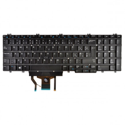 Dell Precision 15 7530 Laptop Tastatur, ohne Rahmen, schwarz CZ/SK, mit Hintergrundbeleuchtung