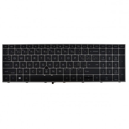 Kompatibilní M20128-FL1 Laptop Tastatur, CZ / SK Schwarz, Hintergrundbeleuchtete, mit Rahmen 