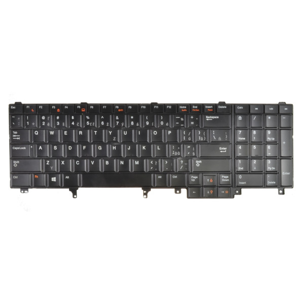 Dell Precision M6600 Laptop Tastatur, CZ / SK Schwarz, Hintergrundbeleuchtete, Mit Rahmen