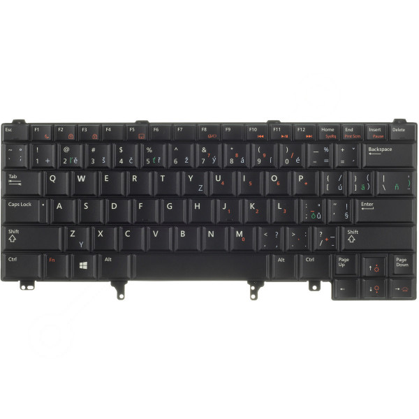 Dell Latitude E6330 Laptop Tastatur, CZ / SK Schwarz, Hintergrundbeleuchtete, Mit Rahmen